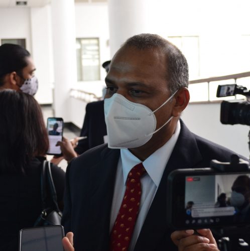 Dr Frank Anthony speaking to members of the media yesterday after being sworn in as Minister of Health