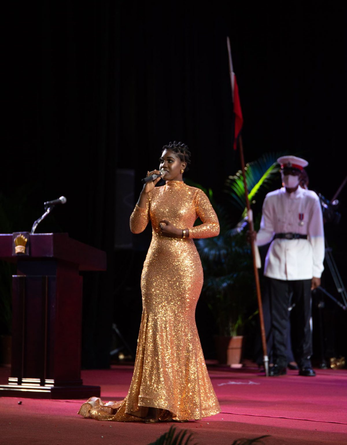 Jackie Jaxx during her performance at the inauguration (DPI photo)