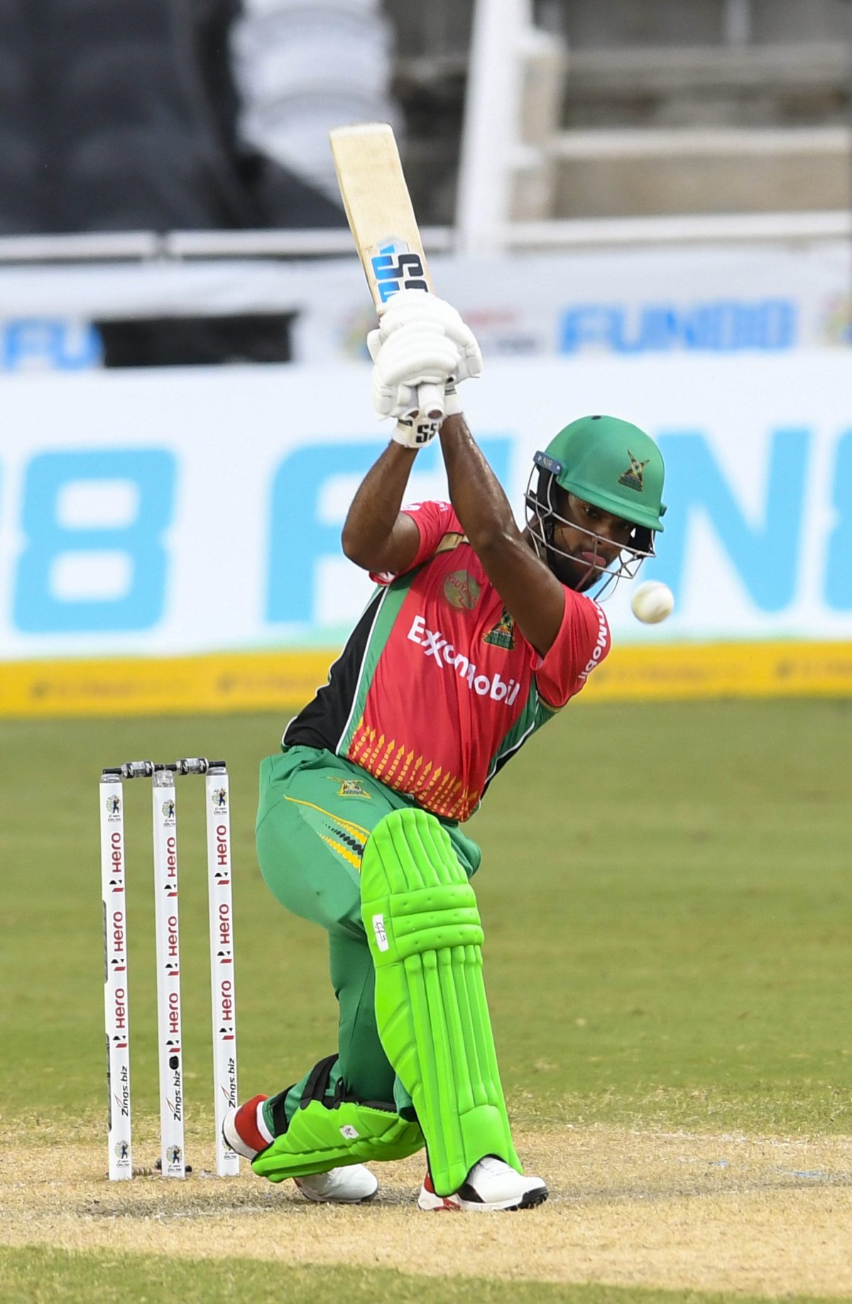Nicholas Pooran played a crucial innings of 68 but just failed to bring it home for the Warriors ( Photo courtesy CPLT20/Randy Brooks)

