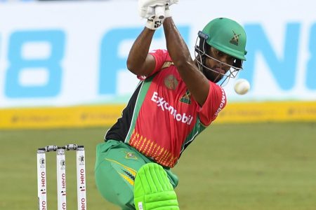 Nicholas Pooran played a crucial innings of 68 but just failed to bring it home for the Warriors ( Photo courtesy CPLT20/Randy Brooks)
