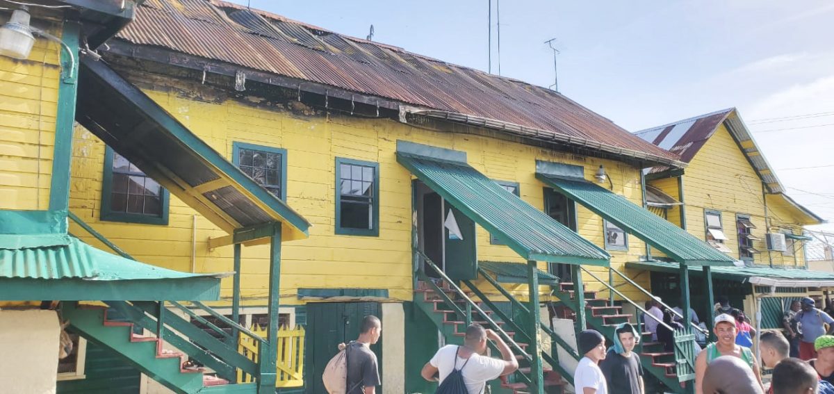 A part of the Lusignan prison which was undamaged after a recent fire at the facility.