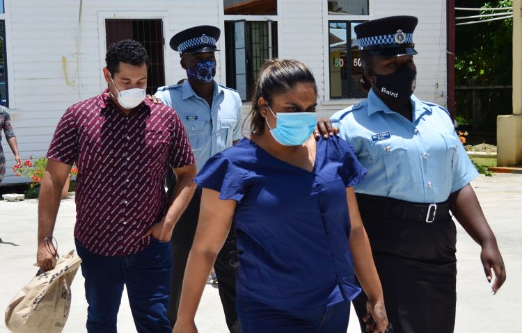 Yuri Garcia Dominguez and his wife, Ateeka Ishmael, after one of their court appearances 