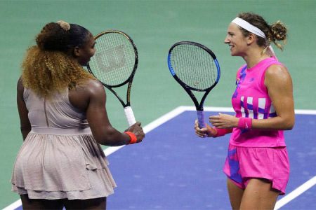 Serena Williams (left) and Victoria Azarenka
