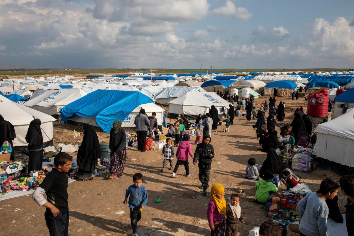 The Al Hol tent camp in Syria.