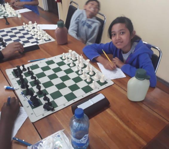 Children at a chess tournament in Georgetown
