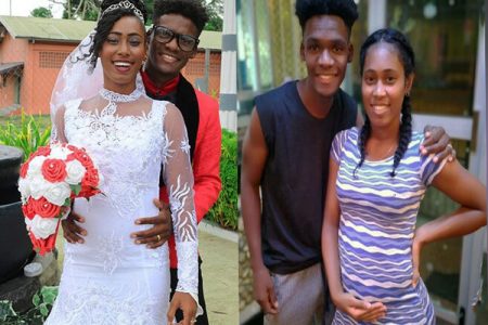 Before and After: Newlyweds Vibert Campbell and his wife Adama are expecting their first child in 2021.