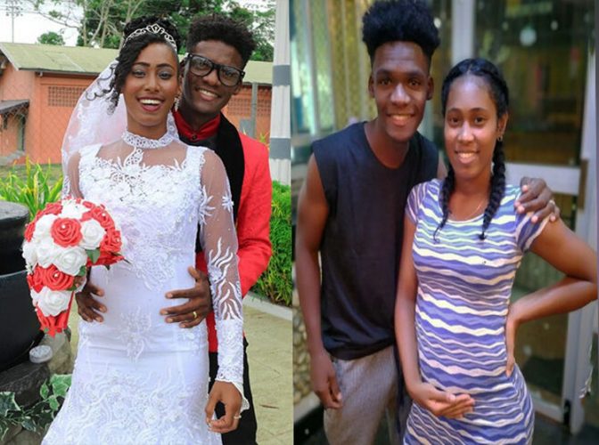 Before and After: Newlyweds Vibert Campbell and his wife Adama are expecting their first child in 2021.