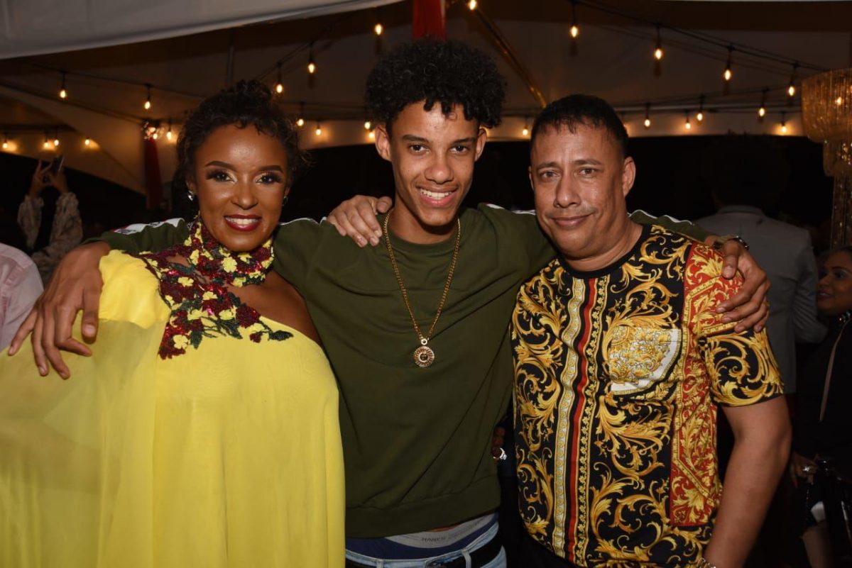 Gary Griffith with his wife and son