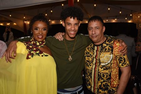Gary Griffith with his wife and son