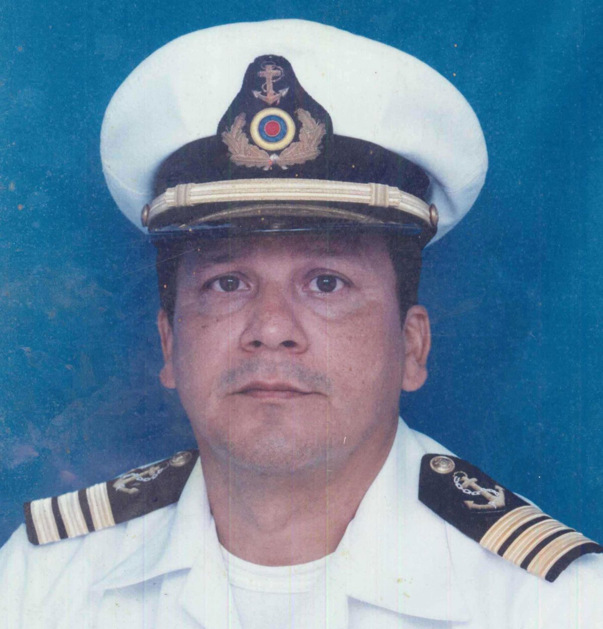 NAVAL OFFICER: Before he became a merchant ship captain, Herrera had a career in the Colombian Navy. REUTERS/Courtesy of Herrera family