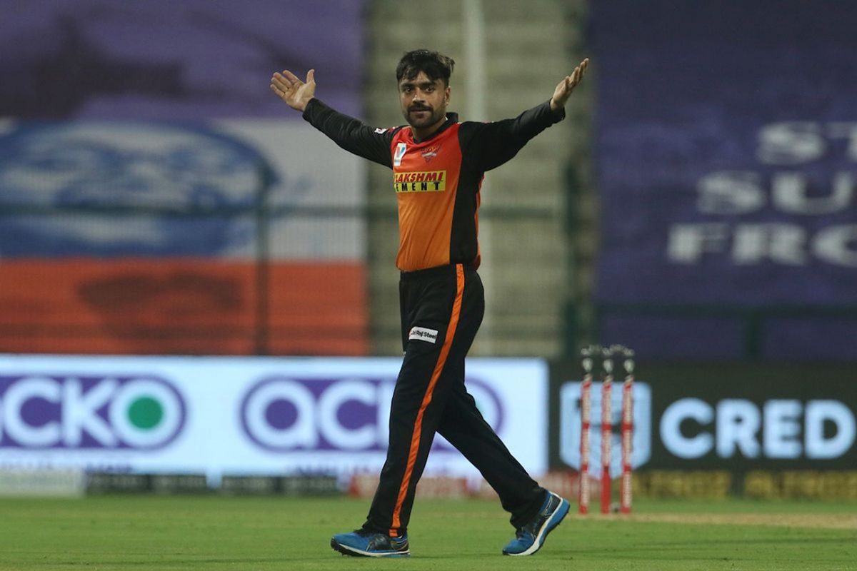 Rashid Khan returned figures of 3-14 as Sunrisers Hyderabad defeated the Delhi Capitals by 15 runs. (photo courtesy IPL website)