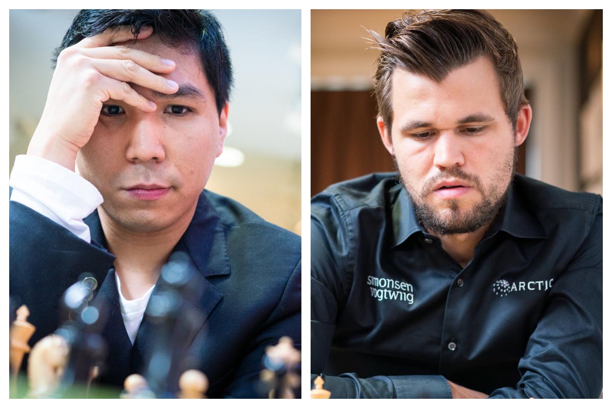 Magnus Carlsen, right, and Wesley So meet in the first final of FIDE World  Fischer Random