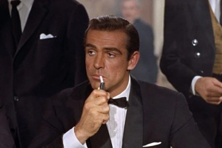 A still from 1962’s “Dr. No,” where Sean Connery introduces James Bond to the film world with his trademark statement, “Bond, James Bond.”
