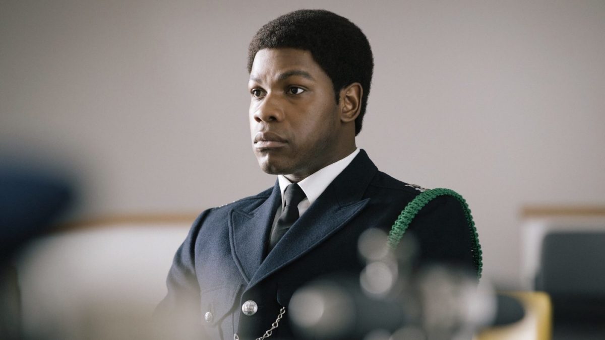 John Boyega in “Red, White and Blue” (Image courtesy of Will Robson-Scott/BBC/McQueen Limited/Amazon Prime Video)