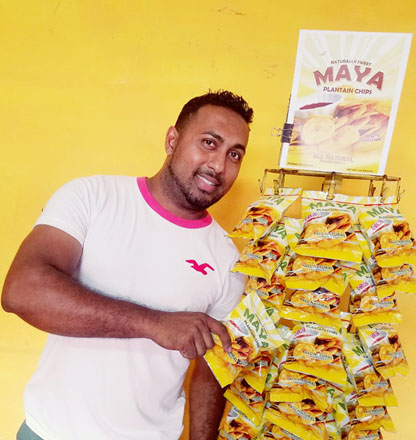 Navin Hansraj and his Maya plantain chips