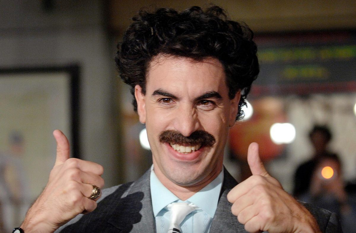 Sacha Baron Cohen during a promotion for the first Borat film