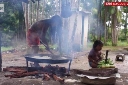 The Waiapi tribe's way of life is under threat as the Amazon Rainforest burns and the government attempts to take over indigenous lands (CNN photo)