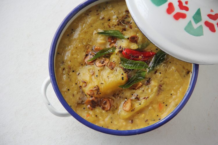 Mango Dhal made with Toor dal (split pigeon peas) (Photo by Cynthia Nelson)