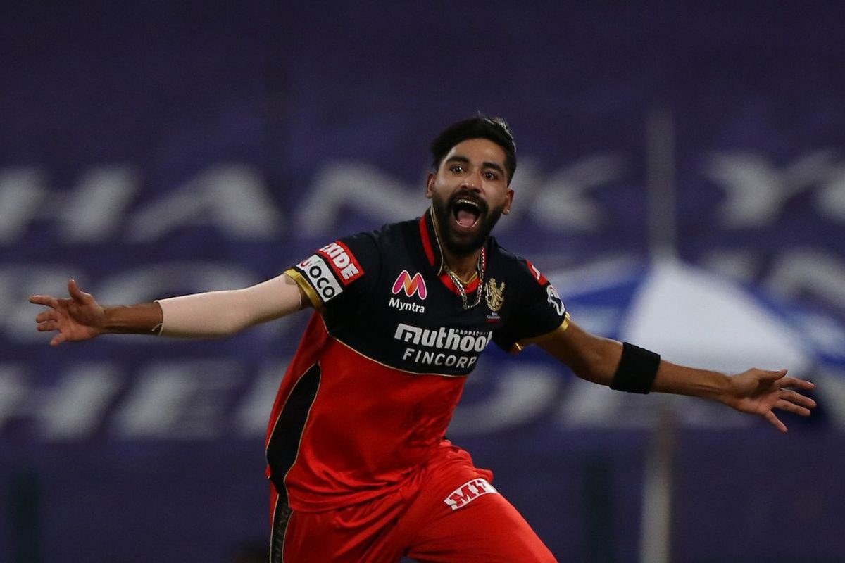 Mohammed Siraj returned figures of 3/8 and set up Royal Challengers Bangalore’s eight-wicket win over Kolkata Knight Riders yesterday.

