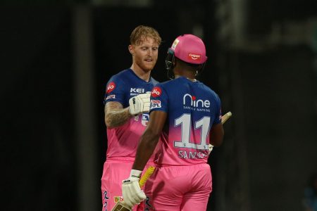 Ben Stokes’ unbeaten hundred and Sanju Samson’s 54* sealed Rajasthan Royals’ eight-wicket win against Mumbai Indians.
