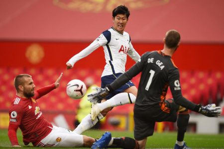 Tottenham Hotspur’s Son Heung-min scores their second goal. (Reuters photo)