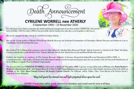 CYRILENE WORRELL nee ATHERLY
