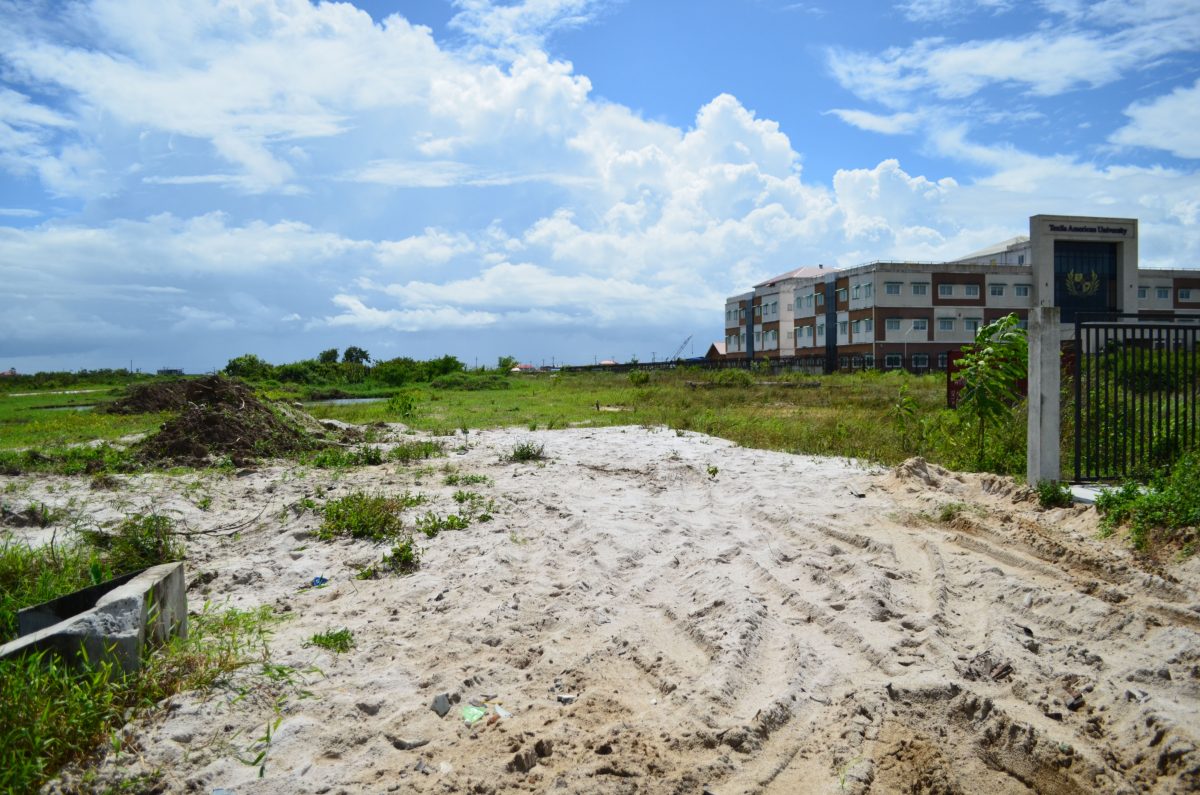 A portion of land in New Providence next to the Texila American University earmarked for the construction of one of the hotels. (Orlando Charles Photo)

