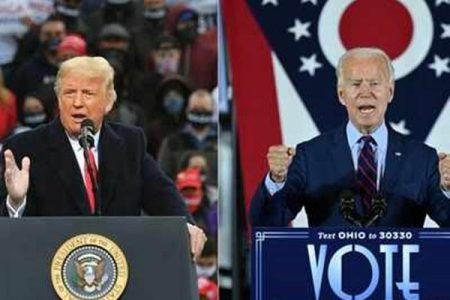 President Donald Trump (left) and Joe Biden
