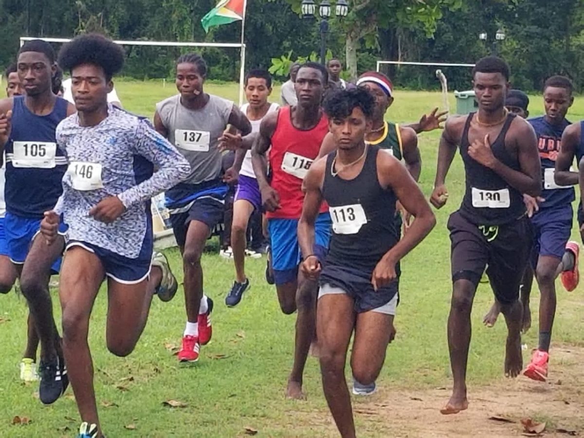 Action in some of the Cross Country events that was staged on Sunday in New Amsterdam. 