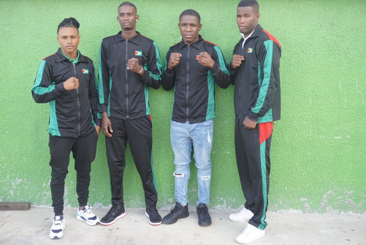 The boxing quartet of Keevin Allicock, Colin Lewis, Desmond Amsterdam and Dennis Thomas will now get back into boxing activities on their quest to qualify for the Olympic Games in Tokyo, Japan. (Emmerson Campbell photo)