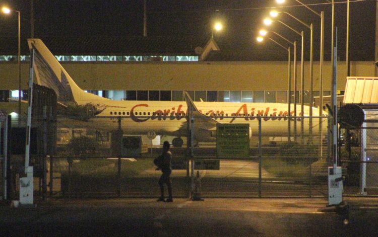 Flashback: A Caribbean Airlines aircraft which repatriated students from Cuba at the Piarco International Airport in July.