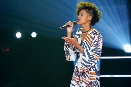 Soulful voice: Trinidad-born musician and entertainer Payge Turner (Paige Roopchan) during her performance in an earlier round of The Voice.