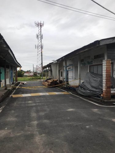 The area at the East Ruimveldt Market where the rehabilitation work has commenced