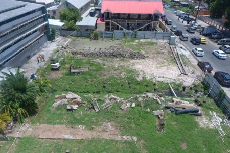 The St Rose’s High School construction site on 10 September 2020 (Audit Office of Guyana photo) 
