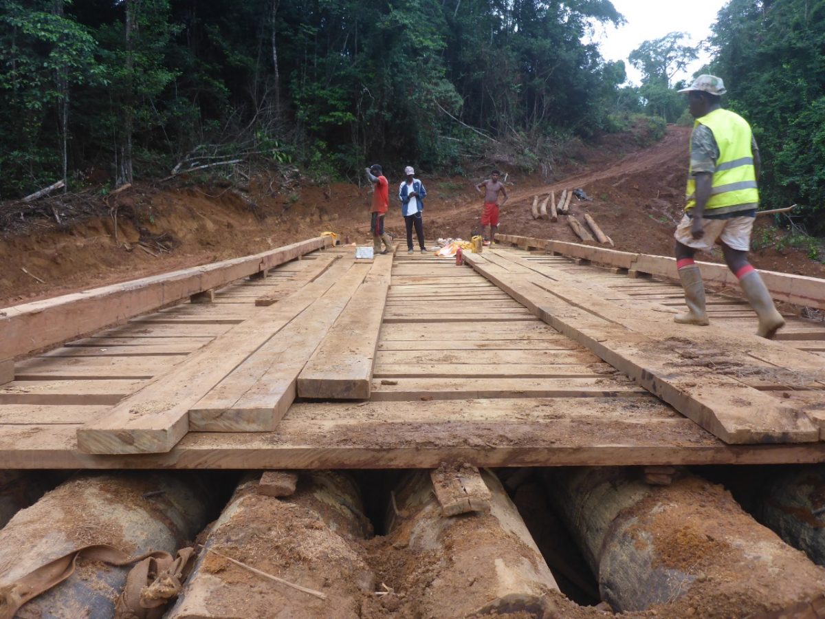The almost completed Tiger Creek Bridge 
