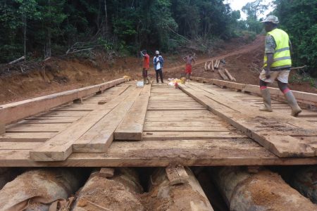 The almost completed Tiger Creek Bridge
