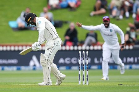 Tom Blundell was bowled by Shannon Gabriel  Getty Images

