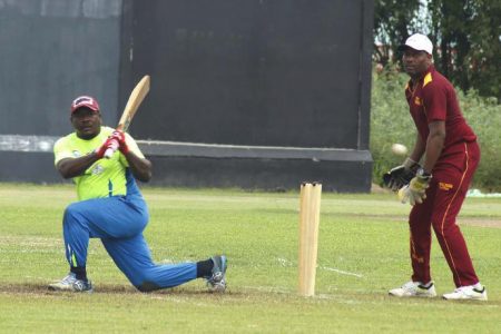 Keith Fraser saved the best for last with a masterful 178 not out in the Over-45 final of the fourth Prime Minister T20 Cup (Romario Samaroo photo)