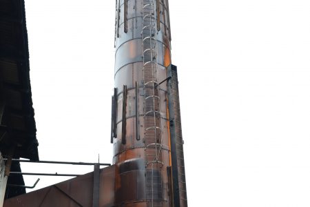 One of the two Chimneys at the Uitvlugt Estate which are to be replaced (Photo by Orlando Charles)