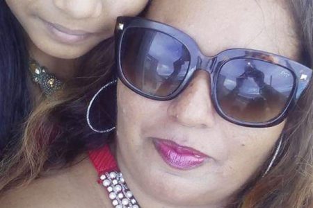 Shaniece Nanhoe (left) in a ‘selfie’ with her mother Esherdai Jailall prior to the diagnosis 