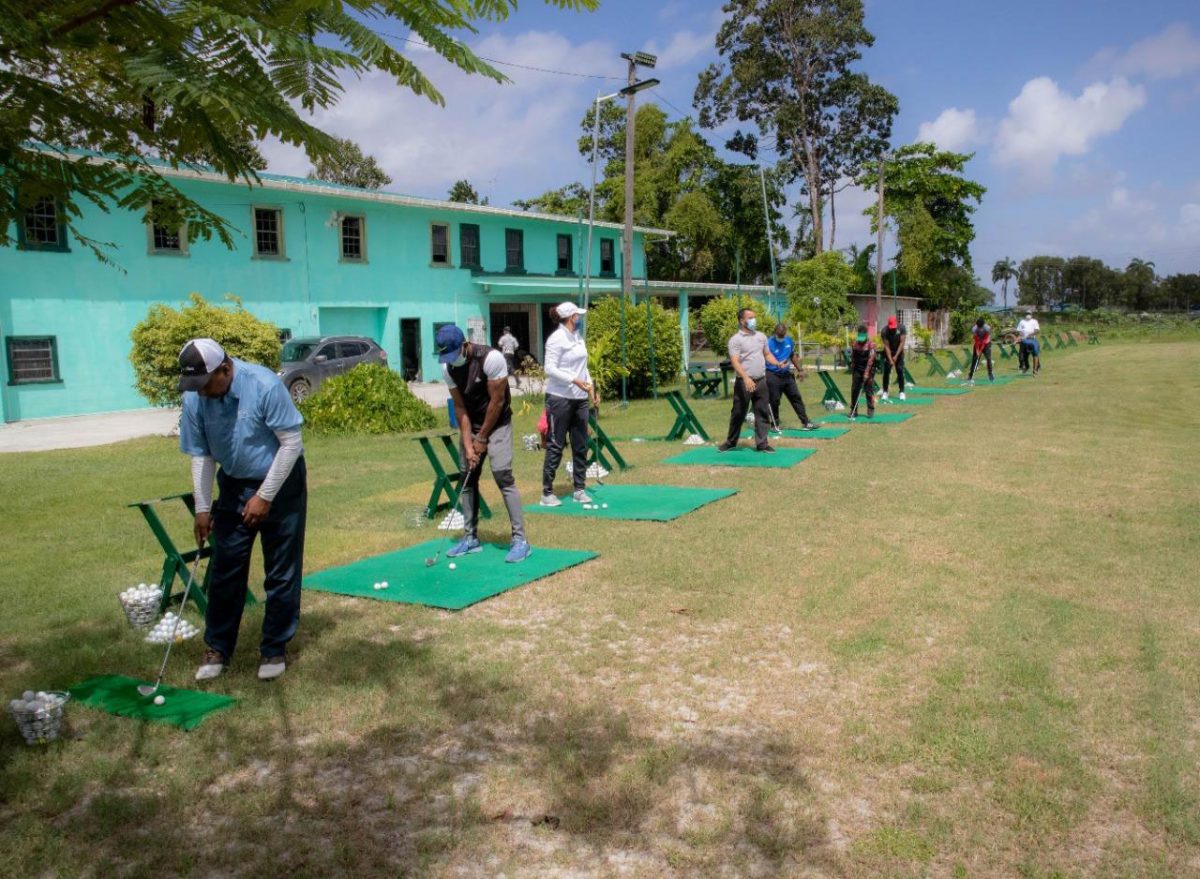 Physical Education teachers from Berbice, Linden, Georgetown, East Coast and Essequibo all participated in a group training on Wednesday at the Nexgen Golf Academy on Woolford Avenue.
