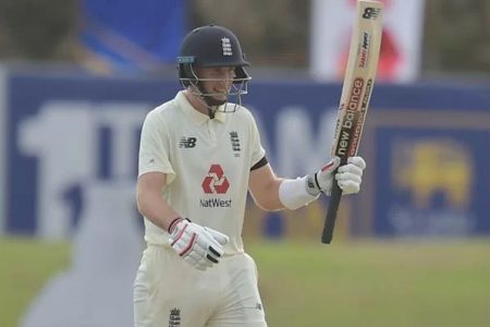 England skipper Joe Root scored his 18th test century yesterday against Sri Lanka and unbeaten knock of 168. (Photo courtesy Twitter)