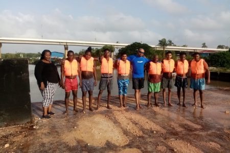 Simone Fortune (left) and some of those who were trained.