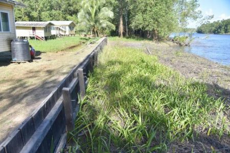 An existing revetment in St Anselm (DPI photo)