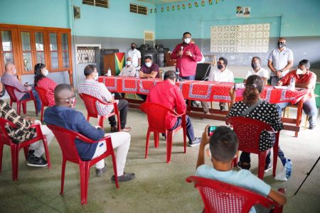 President Irfaan Ali speaking today. (Office of the President photo) 