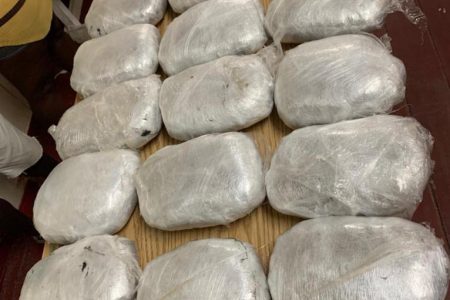 The parcels of marijuana found in Sophia during the operation 