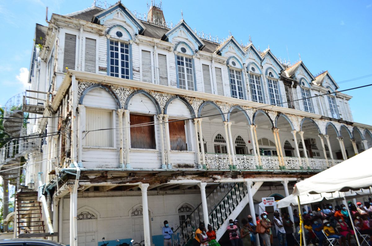 The dilapidated City Hall building (Stabroek News file photo)
