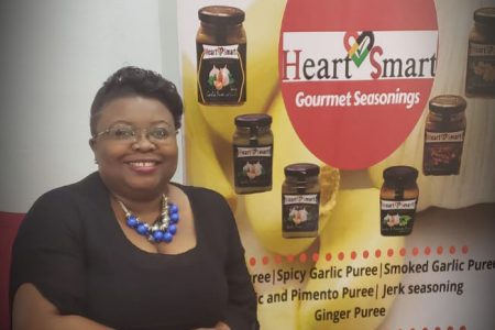 Dr Portia Dodson-Sami and her Heartsmart products