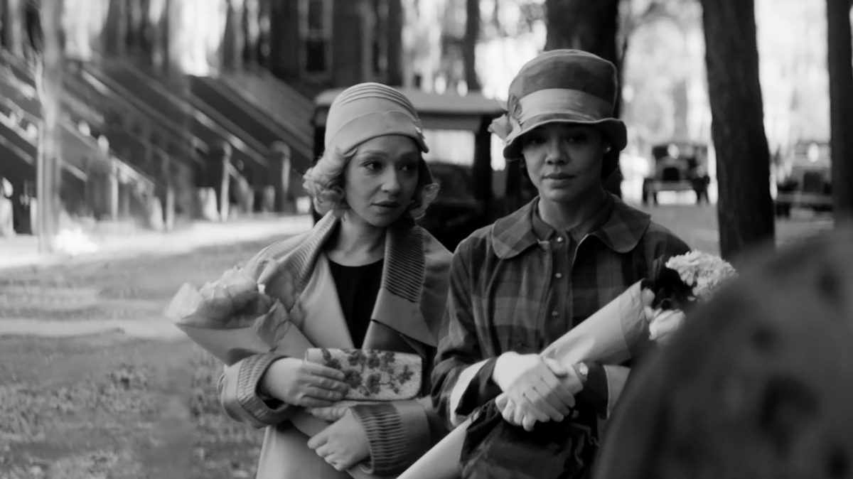 Ruth Negga and Tessa Thompson appear in <i>Passing</i> by Rebecca Hall, an official selection of the U.S. Dramatic Competition at the 2021 Sundance Film Festival. Courtesy of Sundance Institute | photo by Edu Grau.All photos are copyrighted and may be used by press only for the purpose of news or editorial coverage of Sundance Institute programs. Photos must be accompanied by a credit to the photographer and/or 'Courtesy of Sundance Institute.' Unauthorized use, alteration, reproduction or sale of logos and/or photos is strictly prohibited.