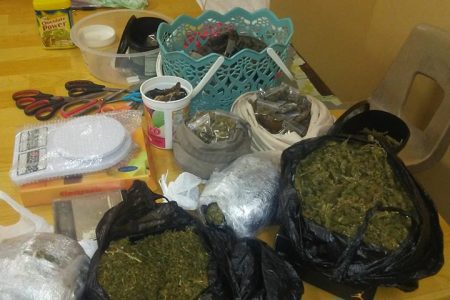 The cannabis found during the raid
